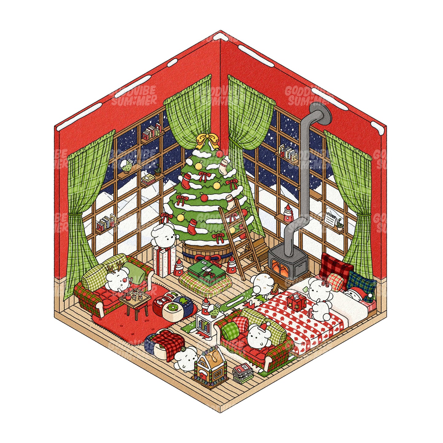 居心地の良いクリスマスキャビン