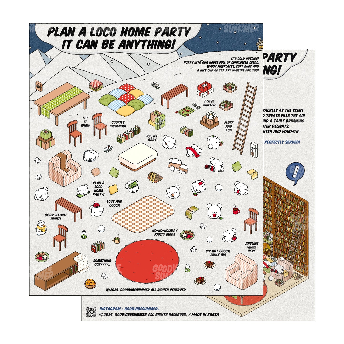 雪のホームパーティー